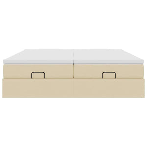 Οθωμανικό κρεβάτι με στρώματα Κρέμα 180x200cm ύφασμα