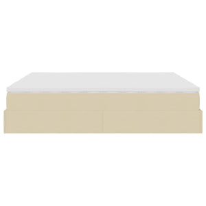 Οθωμανικό κρεβάτι με στρώματα Κρέμα 180x200cm ύφασμα