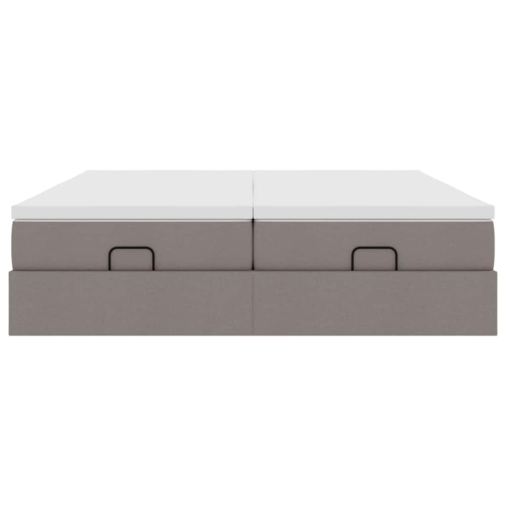 Οθωμανικό κρεβάτι με στρώματα Taupe 200x200cm ύφασμα - Pakobazaar