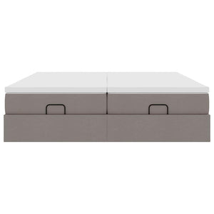 Οθωμανικό κρεβάτι με στρώματα Taupe 200x200cm ύφασμα - Pakobazaar