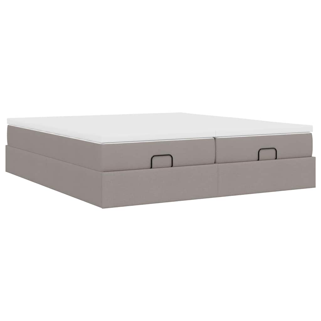 Οθωμανικό κρεβάτι με στρώματα Taupe 200x200cm ύφασμα - Pakobazaar