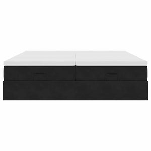 Οθωμανικό κρεβάτι με στρώματα Μαύρο 180x200cm Velvet - Pakobazaar