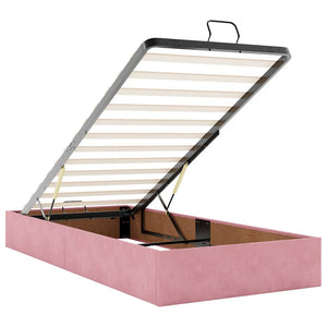 Οθωμανικό κρεβάτι με στρώματα ροζ 180x200cm Velvet - Pakobazaar