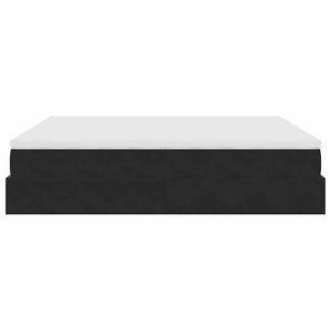 Οθωμανικό κρεβάτι με στρώματα Μαύρο 200x200cm Velvet - Pakobazaar
