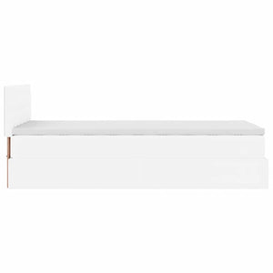 Οθωμανικό κρεβάτι με στρώμα Λευκό 80x200cm Faux Leather - Pakobazaar