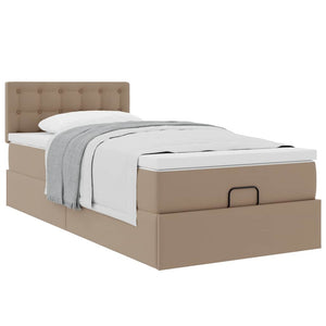 Οθωμανικό κρεβάτι με στρώμα Cappucino 80x200cm Faux Leather