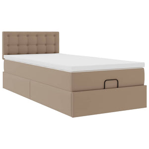 Οθωμανικό κρεβάτι με στρώμα Cappucino 80x200cm Faux Leather