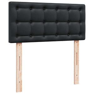 Οθωμανικό κρεβάτι με στρώμα Μαύρο 90x190cm Faux Leather