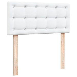 Οθωμανικό κρεβάτι με στρώμα Λευκό 90x190cm Faux Leather - Pakobazaar