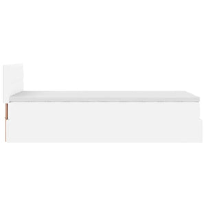 Οθωμανικό κρεβάτι με στρώμα Λευκό 90x190cm Faux Leather - Pakobazaar
