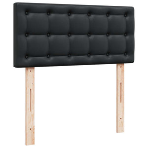 Οθωμανικό κρεβάτι με στρώμα Μαύρο 90x200cm Faux Leather