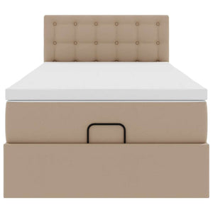 Οθωμανικό κρεβάτι με στρώμα Cappucino 100x200cm Faux Leather - Pakobazaar