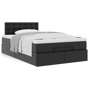Οθωμανικό κρεβάτι με στρώμα Μαύρο 120x200 cm Faux Leather - Pakobazaar