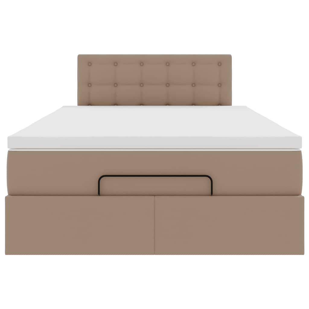 Οθωμανικό κρεβάτι με στρώμα Cappucino 120x200cm Faux Leather - Pakobazaar