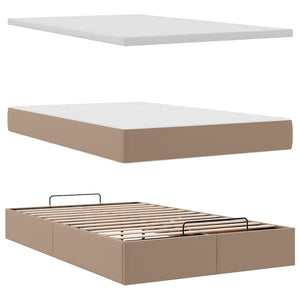 Οθωμανικό κρεβάτι με στρώμα Cappucino 120x200cm Faux Leather - Pakobazaar