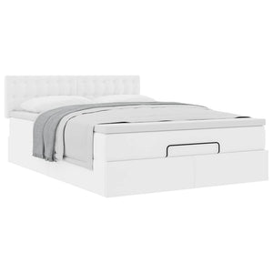 Οθωμανικό κρεβάτι με στρώμα Λευκό 140x200cm Faux Leather - Pakobazaar