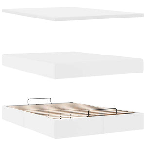 Οθωμανικό κρεβάτι με στρώμα Λευκό 140x200cm Faux Leather - Pakobazaar
