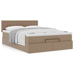 Οθωμανικό κρεβάτι με στρώμα Cappucino 140x200cm Faux Leather - Pakobazaar