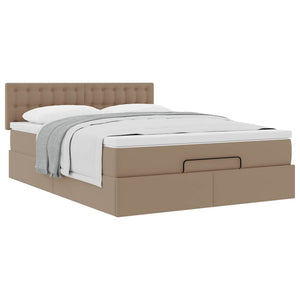 Οθωμανικό κρεβάτι με στρώμα Cappucino 140x200cm Faux Leather - Pakobazaar