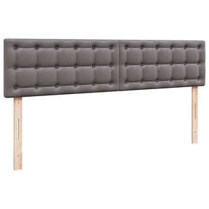 Οθωμανικό κρεβάτι με στρώμα Γκρι 180x200cm Faux Leather