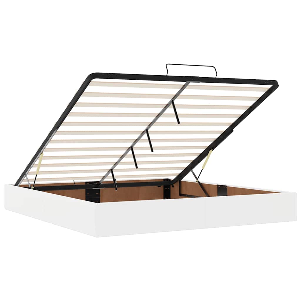 Οθωμανικό κρεβάτι με στρώματα Λευκό 200x200cm Faux Leather - Pakobazaar