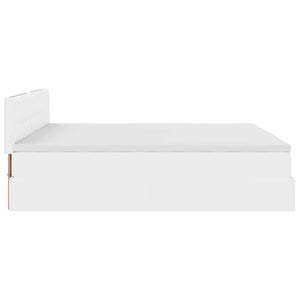 Οθωμανικό κρεβάτι με στρώματα Λευκό 200x200cm Faux Leather - Pakobazaar