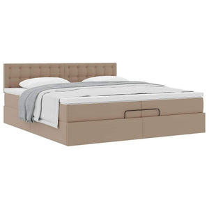 Οθωμανικό κρεβάτι με στρώματα Cappucino 200x200cm Faux Leather - Pakobazaar