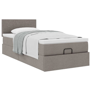 Οθωμανικό κρεβάτι με στρώμα Taupe 100x200cm ύφασμα