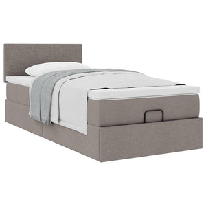 Οθωμανικό κρεβάτι με στρώμα Taupe 100x200cm ύφασμα