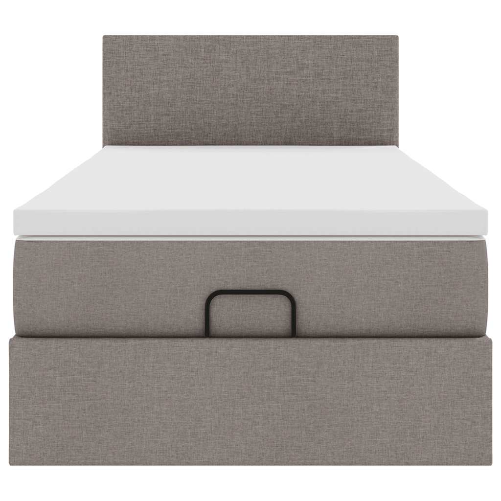 Οθωμανικό κρεβάτι με στρώμα Taupe 100x200cm ύφασμα