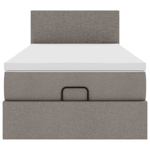 Οθωμανικό κρεβάτι με στρώμα Taupe 100x200cm ύφασμα