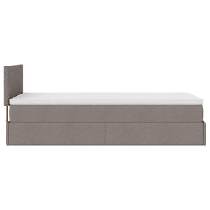 Οθωμανικό κρεβάτι με στρώμα Taupe 100x200cm ύφασμα