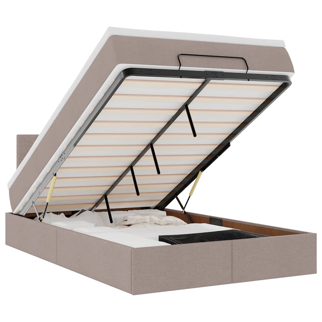 Οθωμανικό κρεβάτι με στρώμα Taupe 120x190 cm Ύφασμα