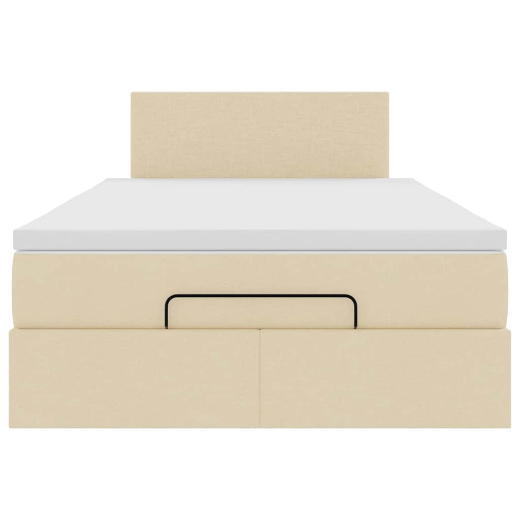 Οθωμανικό κρεβάτι με στρώμα Cream 120x190 cm Ύφασμα