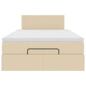 Οθωμανικό κρεβάτι με στρώμα Cream 120x190 cm Ύφασμα