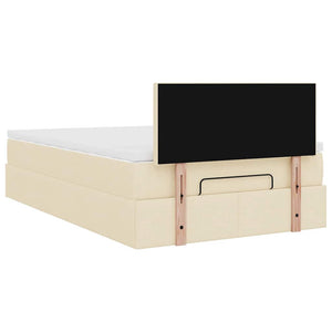 Οθωμανικό κρεβάτι με στρώμα Cream 120x190 cm Ύφασμα
