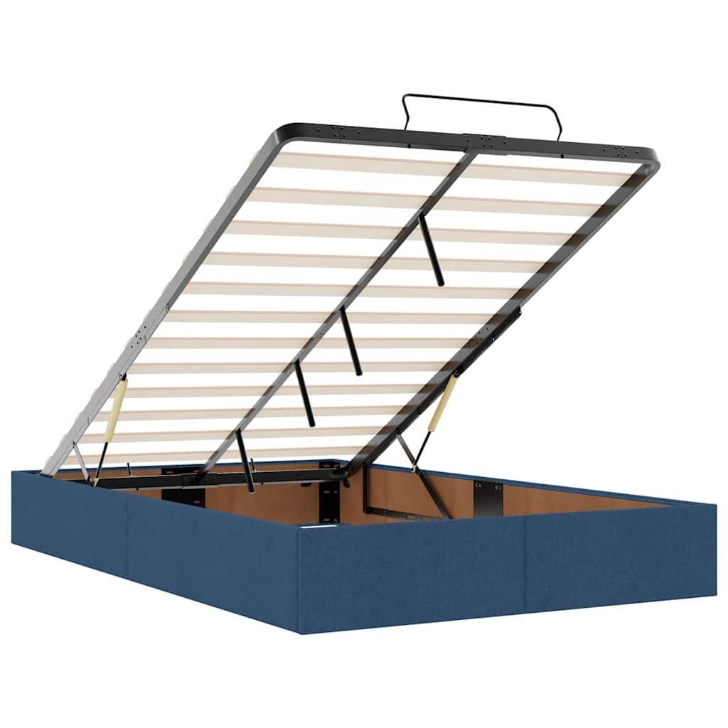 Οθωμανικό κρεβάτι με στρώμα μπλε 120x190 cm ύφασμα - Pakobazaar