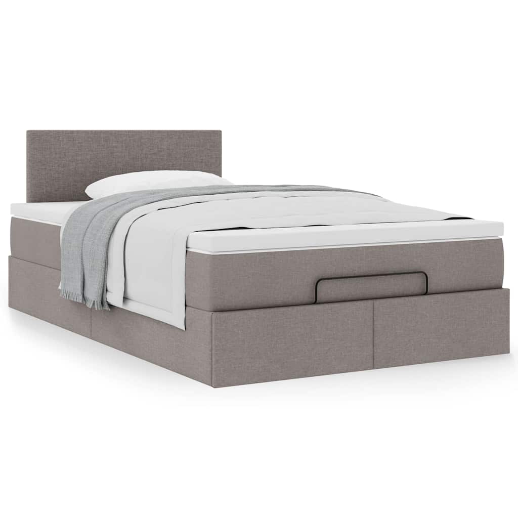 Οθωμανικό κρεβάτι με στρώμα Taupe 120x200cm ύφασμα
