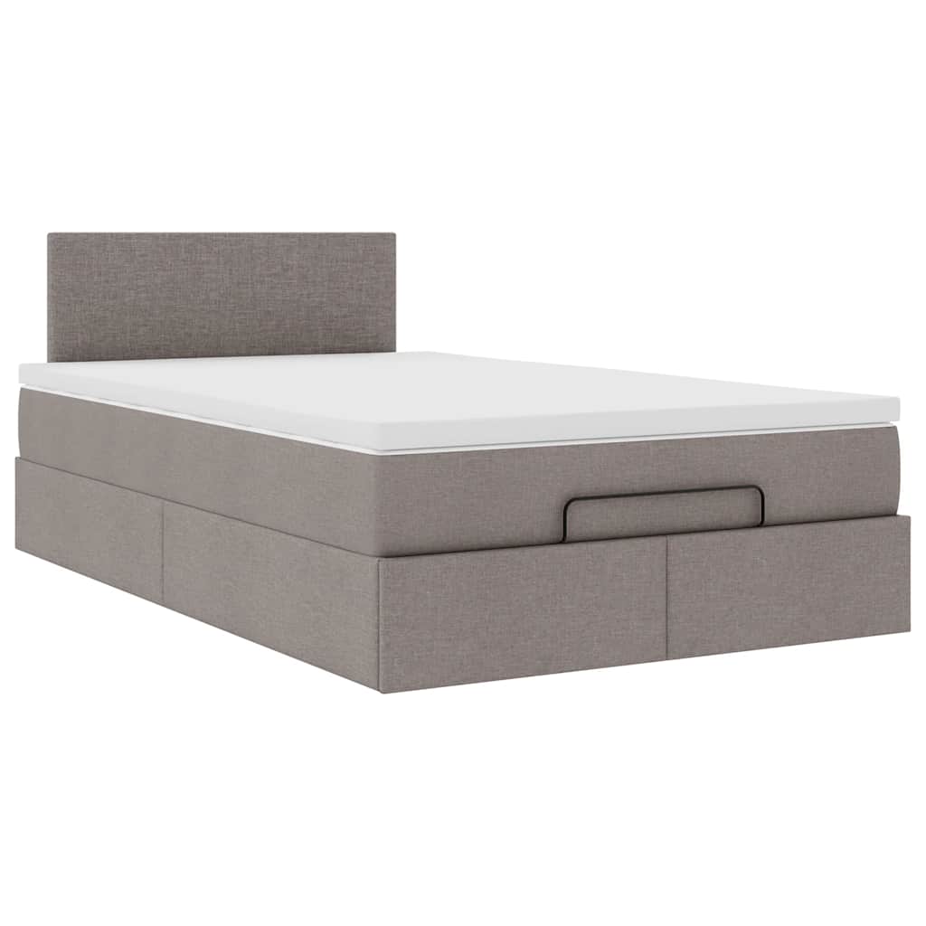 Οθωμανικό κρεβάτι με στρώμα Taupe 120x200cm ύφασμα