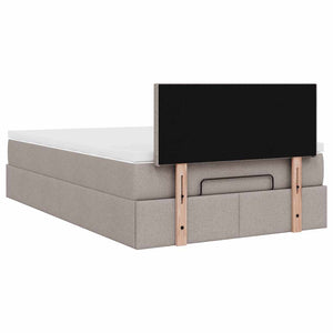 Οθωμανικό κρεβάτι με στρώμα Taupe 120x200cm ύφασμα