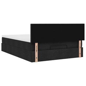 Οθωμανικό κρεβάτι με στρώμα Μαύρο 140x190cm Ύφασμα - Pakobazaar