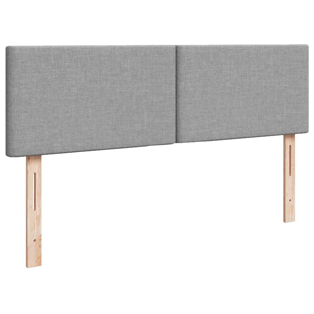 Οθωμανικό κρεβάτι με στρώμα ανοιχτό γκρι 140x200cm ύφασμα