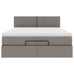Οθωμανικό κρεβάτι με στρώμα Taupe 140x200cm ύφασμα