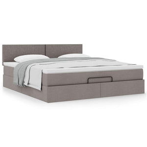 Οθωμανικό κρεβάτι με στρώμα Taupe 160x200cm ύφασμα