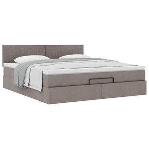 Οθωμανικό κρεβάτι με στρώμα Taupe 160x200cm ύφασμα