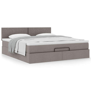 Οθωμανικό κρεβάτι με στρώμα Taupe 180x200cm ύφασμα - Pakobazaar