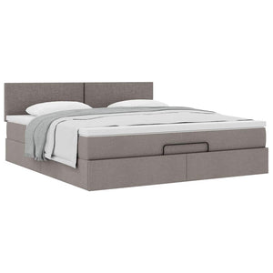 Οθωμανικό κρεβάτι με στρώμα Taupe 180x200cm ύφασμα - Pakobazaar