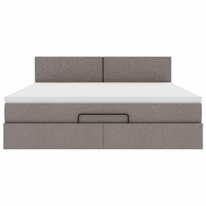 Οθωμανικό κρεβάτι με στρώμα Taupe 180x200cm ύφασμα - Pakobazaar