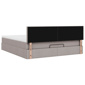 Οθωμανικό κρεβάτι με στρώμα Taupe 180x200cm ύφασμα - Pakobazaar