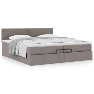 Οθωμανικό κρεβάτι με στρώμα Taupe 200x200 cm Ύφασμα